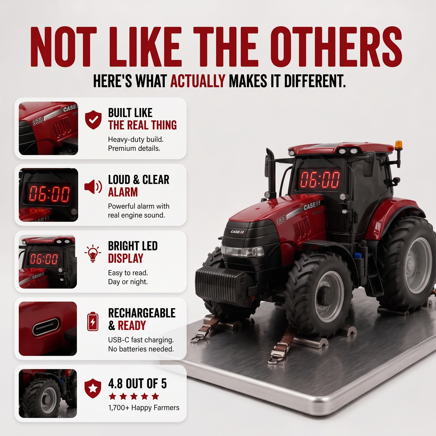 Tractor Alarm Clock (Pre-Order)
